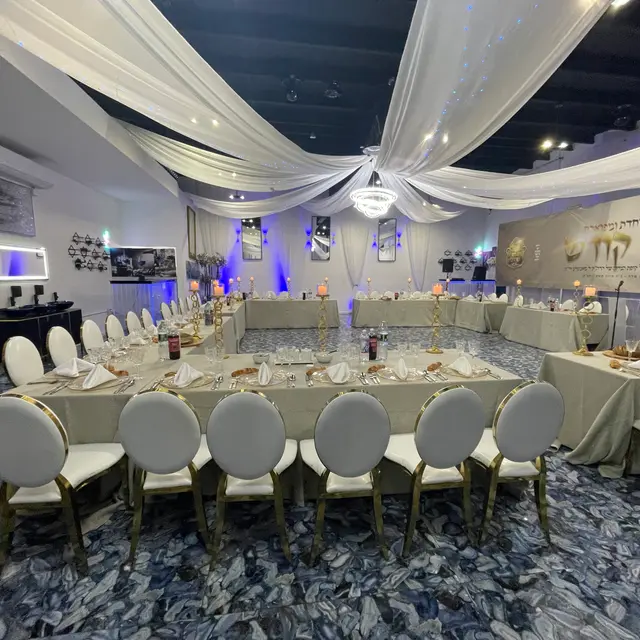 A hall set for a simcha by Mashmanim