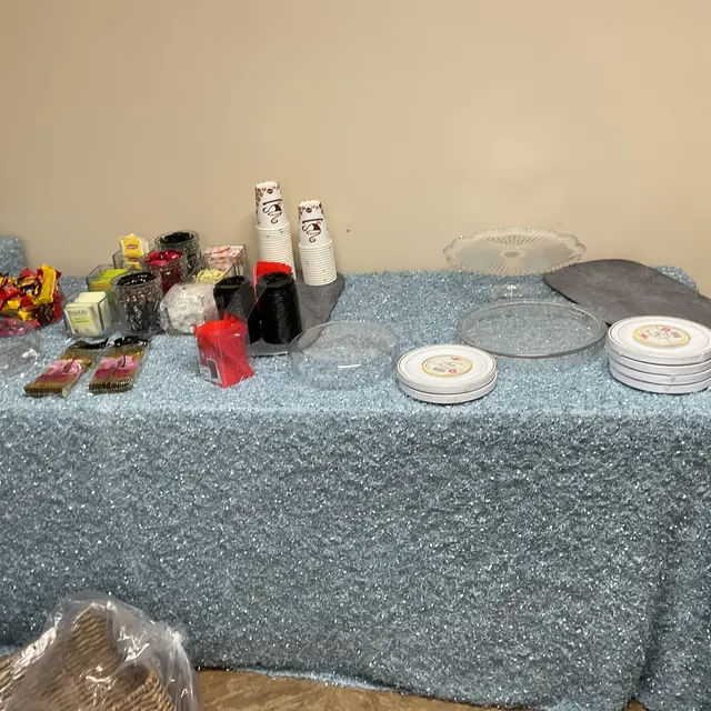 A hall set for a simcha by Mashmanim