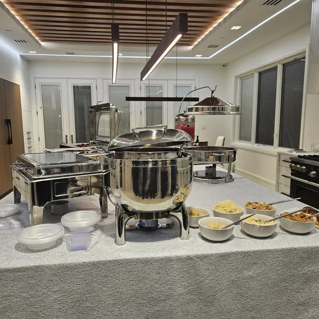 A hall set for a simcha by Mashmanim