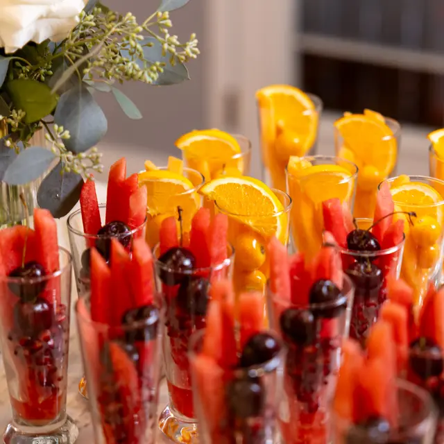 A fruit display from the Mashmanim kitchen