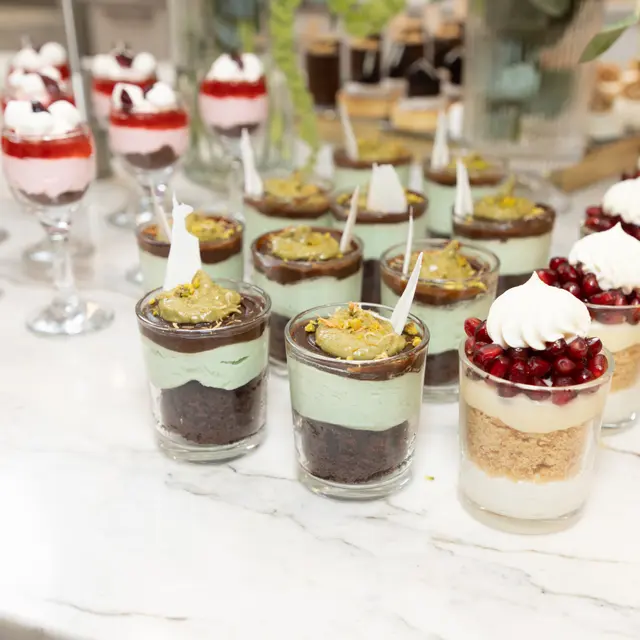 Miniature desserts from the Mashmanim kitchen